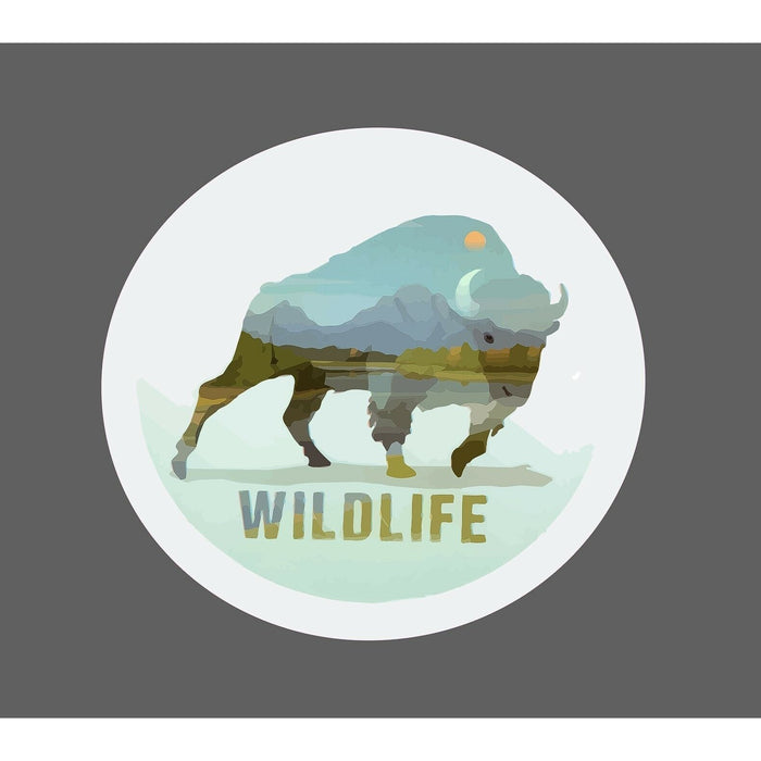 Wildlife Sticker Bison Plains