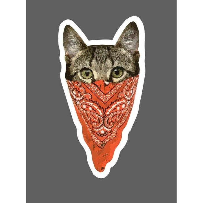 Gangster Cat Sticker Realistic