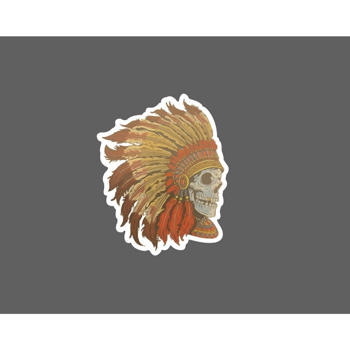 Skull Headdress Sticker Feathers