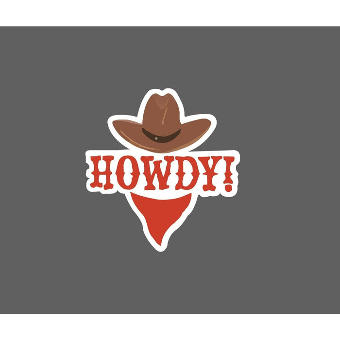 Howdy Sticker Bandana Cowboy Hat