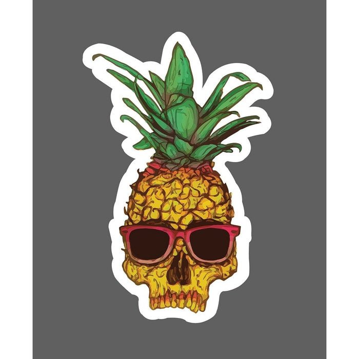 Pineapple Skull Sticker Sunglasses Tropical