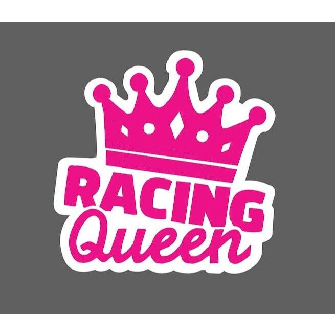 Racing Queen Sticker Pink Crown