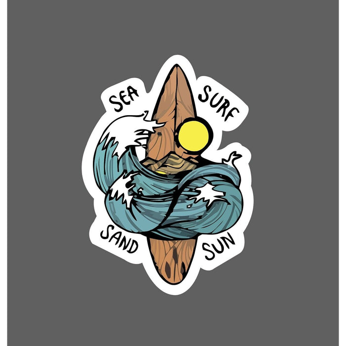 Sea Surf Sand Sun Sticker Beach