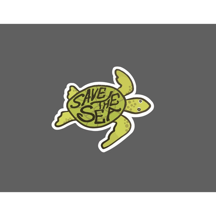 Save The Sea Sticker Turtle