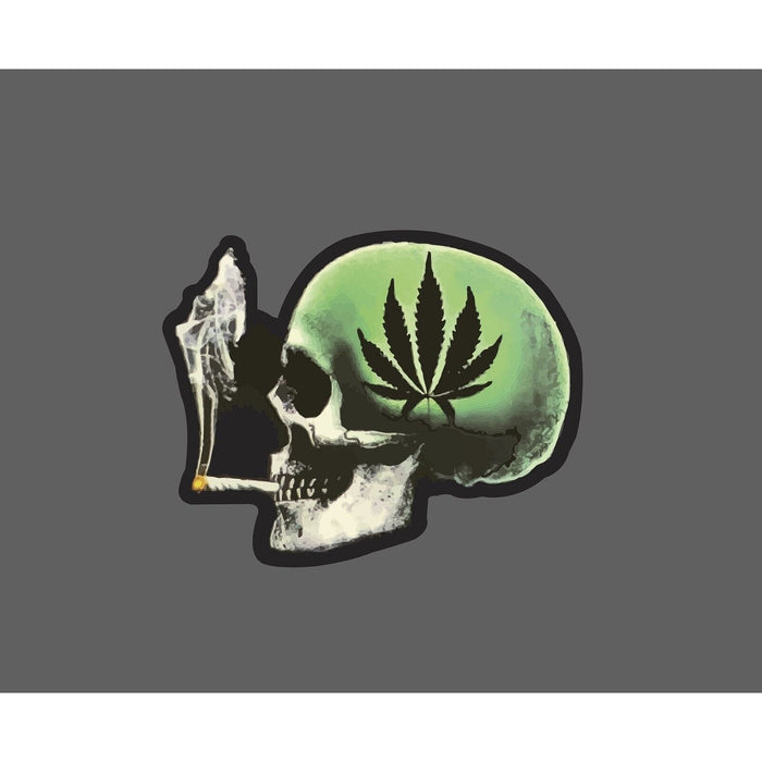 Weed Skull Sticker Smoking 420