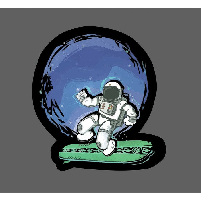 Surfing Astronaut Sticker Space