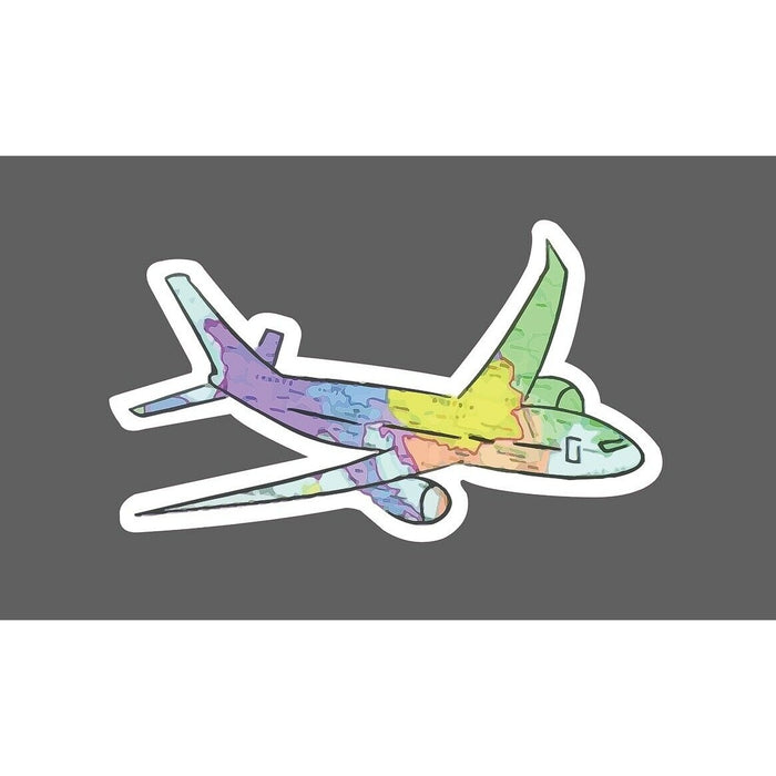 Airplane Sticker Map Design