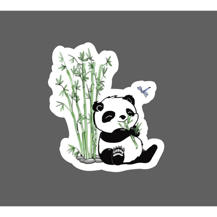 Panda Sticker Bamboo Breakfast