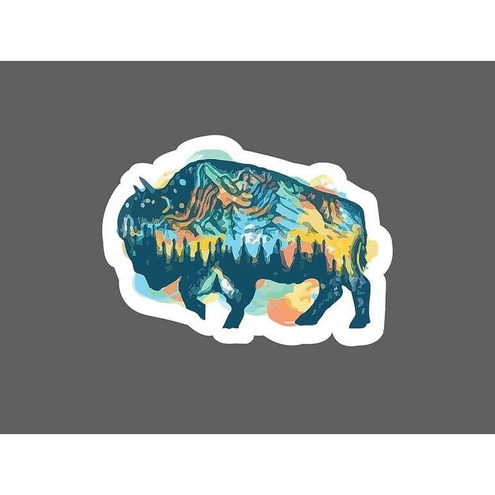 Bison Sticker Mountain Paint