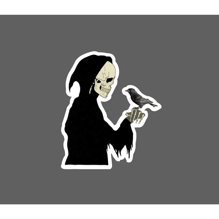 Grim Reaper Sticker Crow