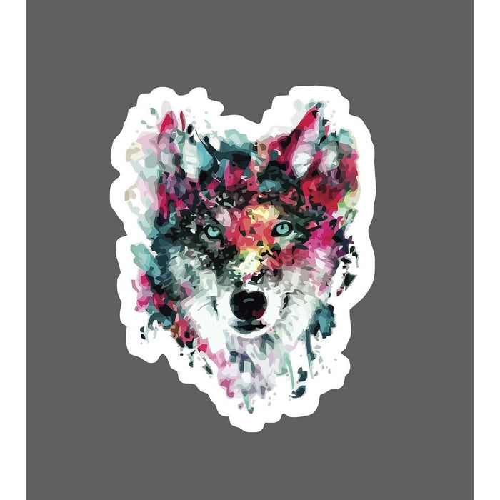 She Wolf Sticker Colorful