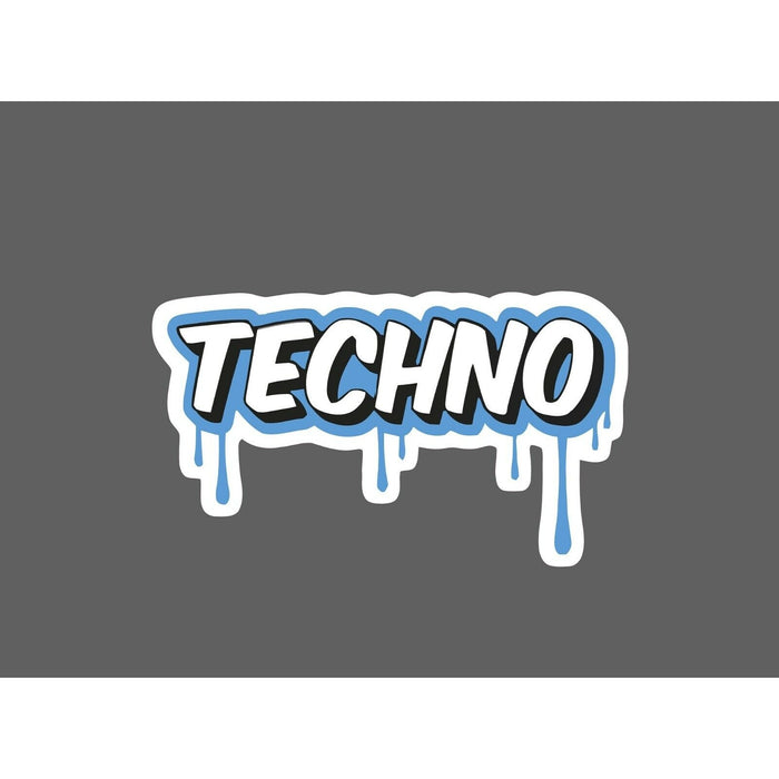 Techno Sticker Music Dripping