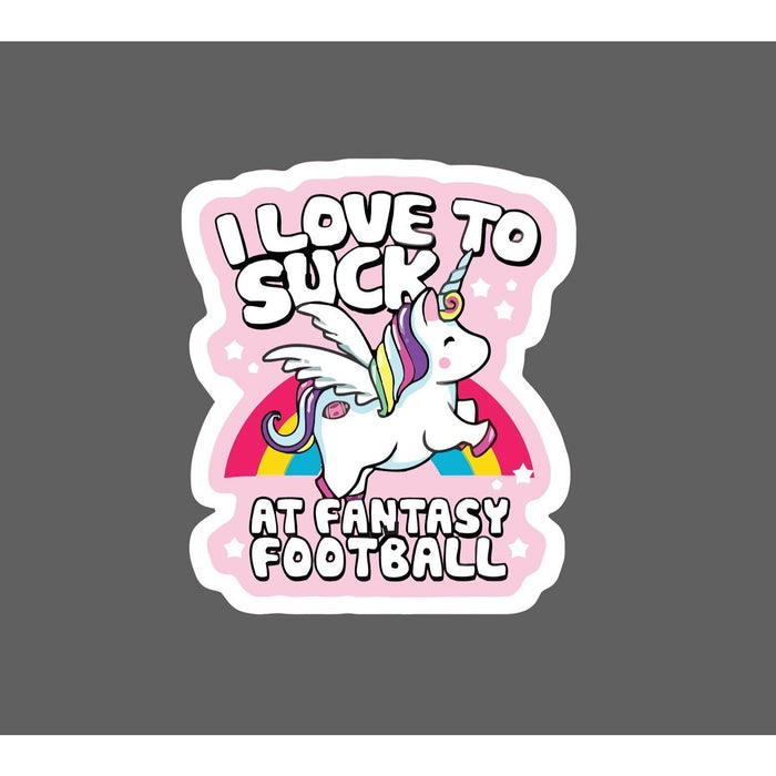 I Love To Suck At Fantasy Football Sticker