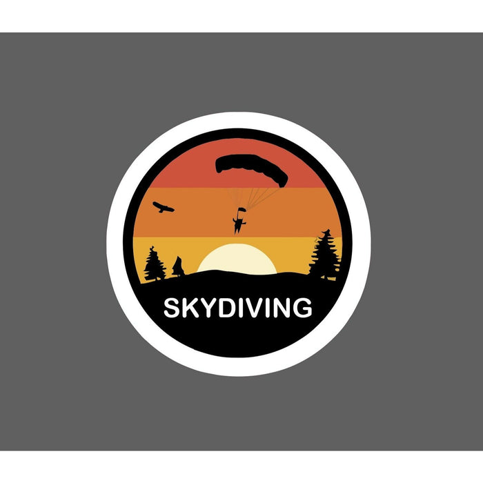 Sky Diving Sticker Parachute