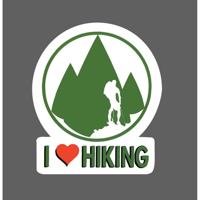 I Love Hiking Sticker Outdoors