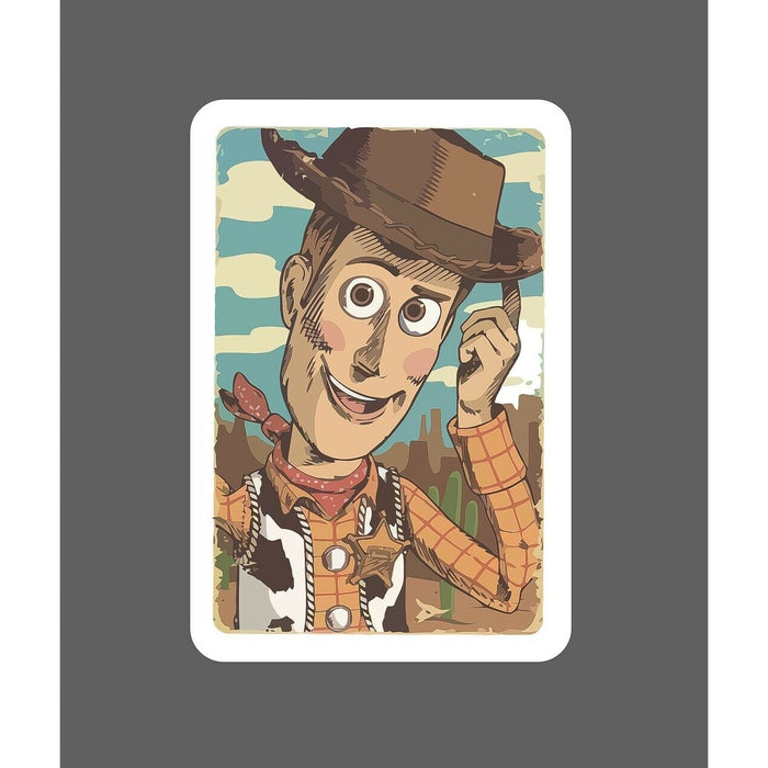 Woody Hat Tip Sticker Cowboy