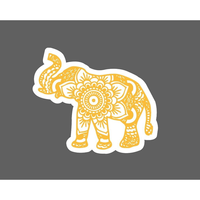 Elephant Sticker Yellow Mosiac