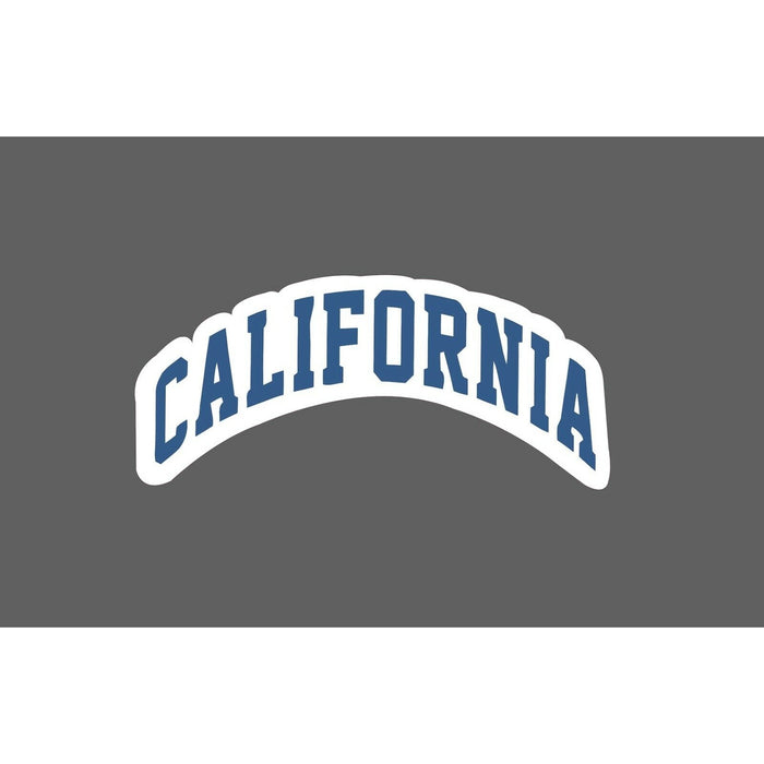 California Sticker Written Blue
