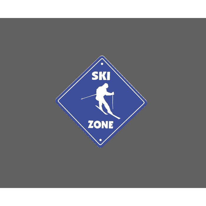 Ski Zone Sticker Sign Warning