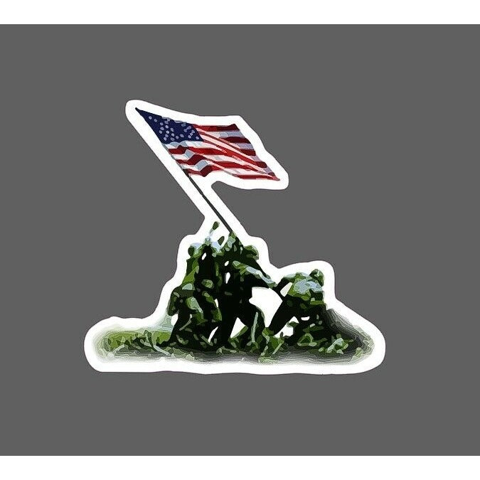 Flag Raise Sticker Iwo Jima USA