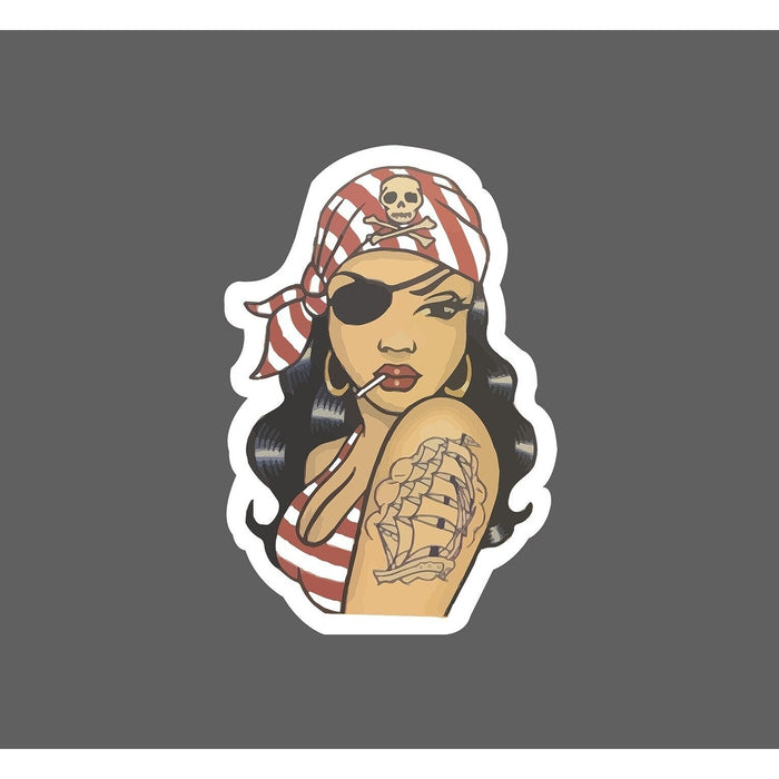 Pirate Girl Sticker New School