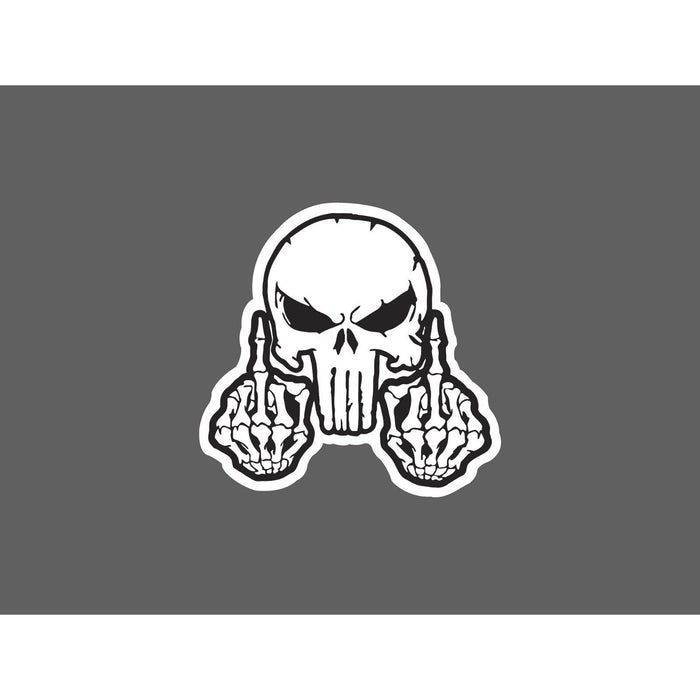 Punisher Sticker Middle Fingers Skull