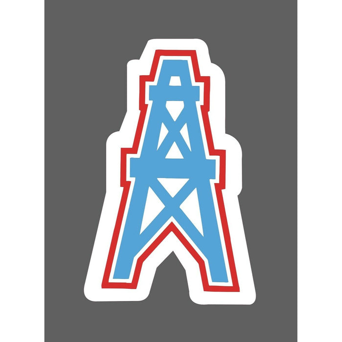 Houston Oilers Sticker Oil Rig