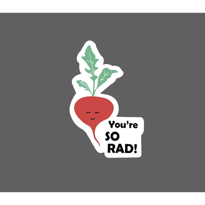 You're So Rad Sticker Radish Pun