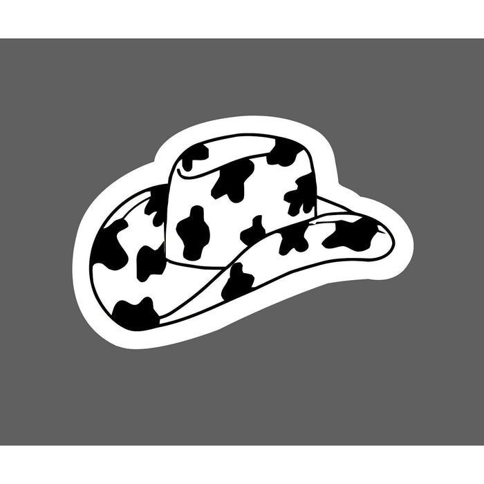 Cowboy Hat Sticker Cow Print