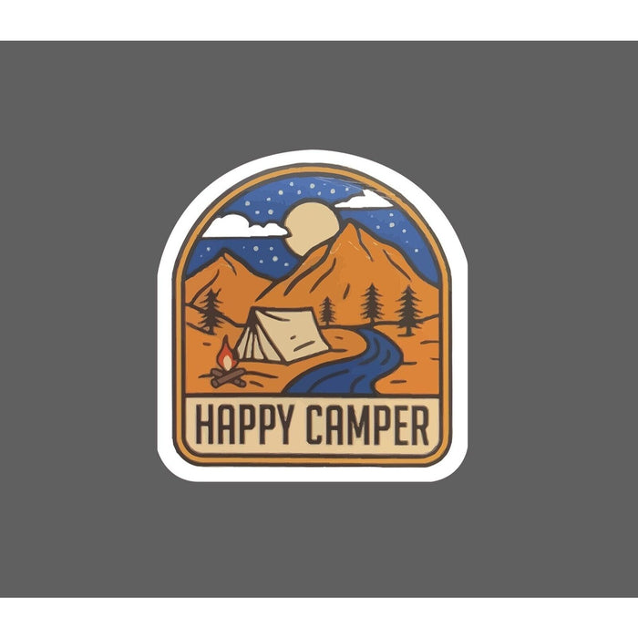 Happy Camper Sticker Outdoors