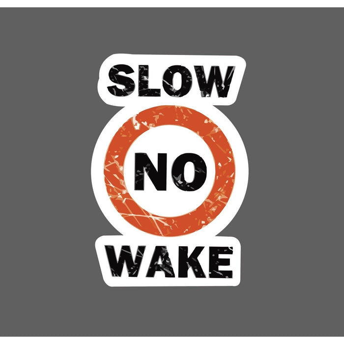 Slow No Wake Sticker Sign Boating