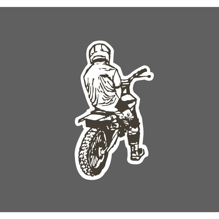 Dirt Bike Rider Sticker