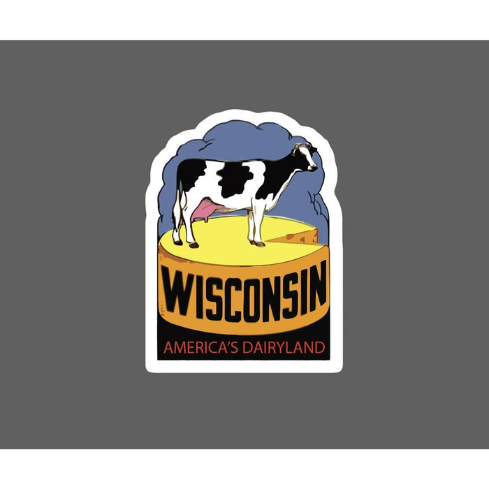 Wisconsin Sticker Cheese Cow