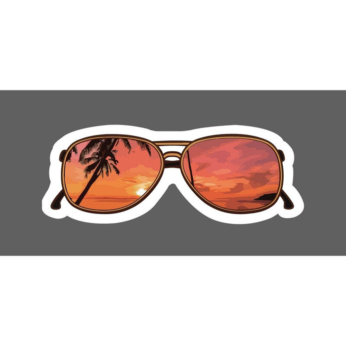 Sunglasses Sticker Sunset Beach