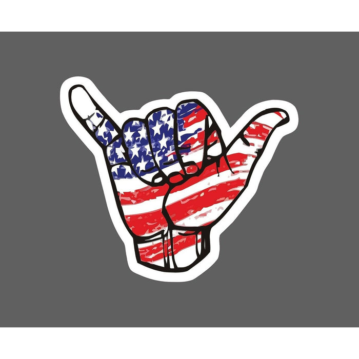 Hang Loose Sticker USA Flag