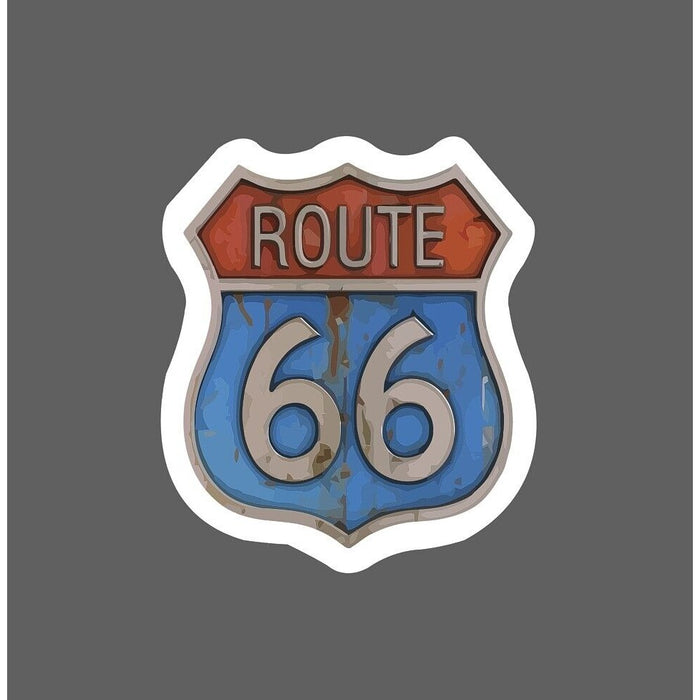 Route 66 Sticker Retro Sign Highway