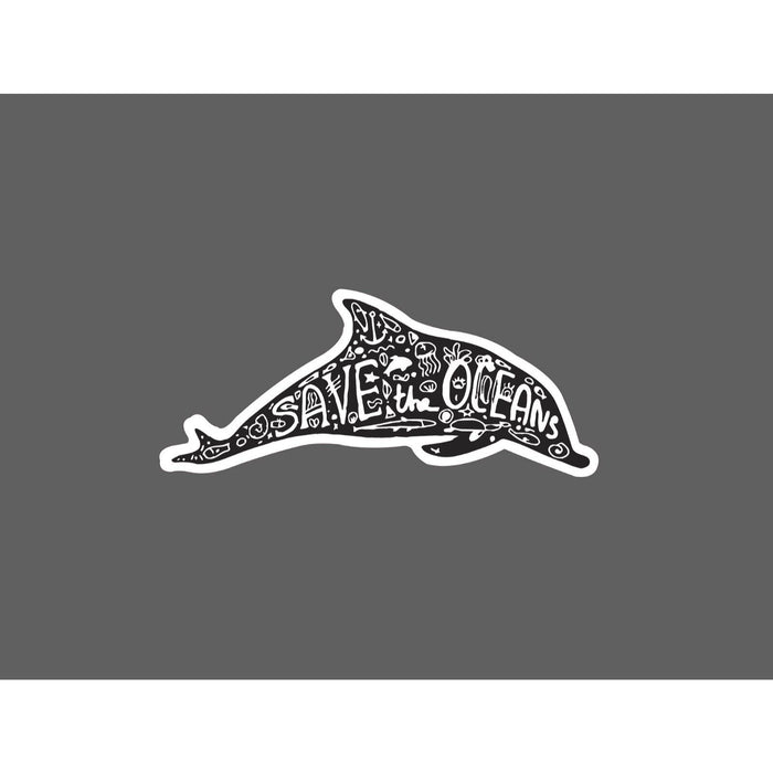 Save The Oceans Sticker Dolphin