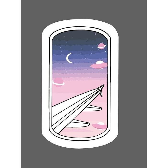 Airplane Window Sticker Galaxy