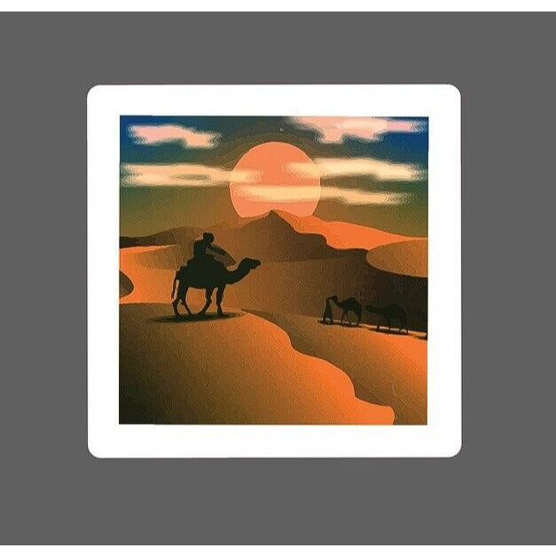 Camel Sticker Desert Sunset