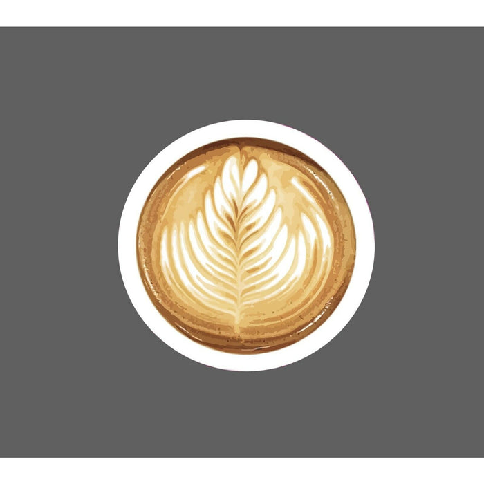 Coffee Sticker Cream Leaf