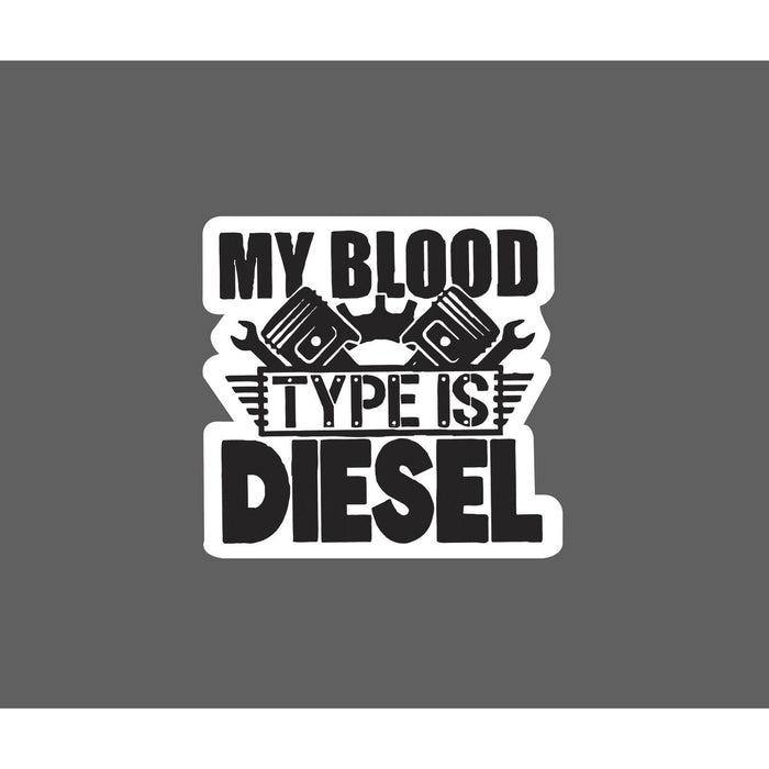Diesel Blood Type Sticker Fuel