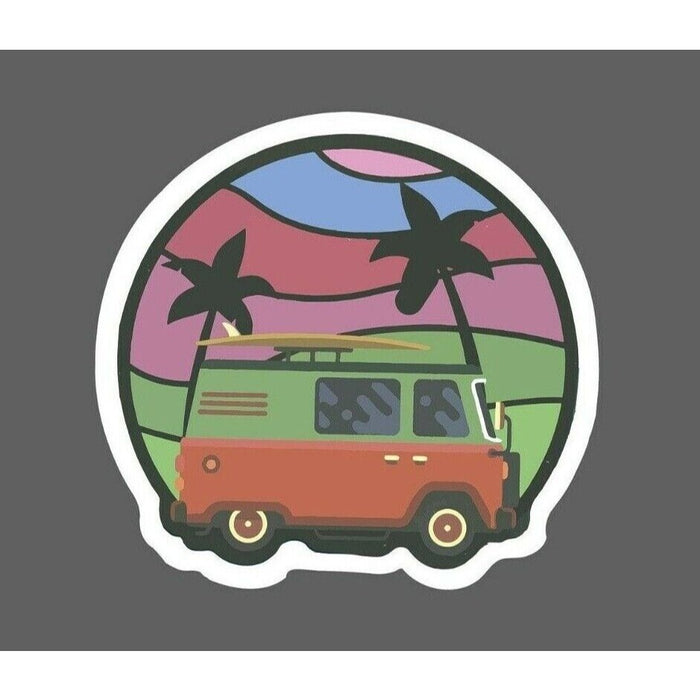 Van Sticker Surf Beach Cartoon