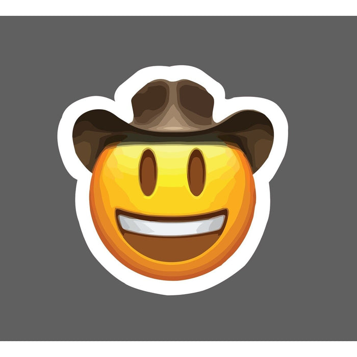 Cowboy Sticker Emoji Smile Hat