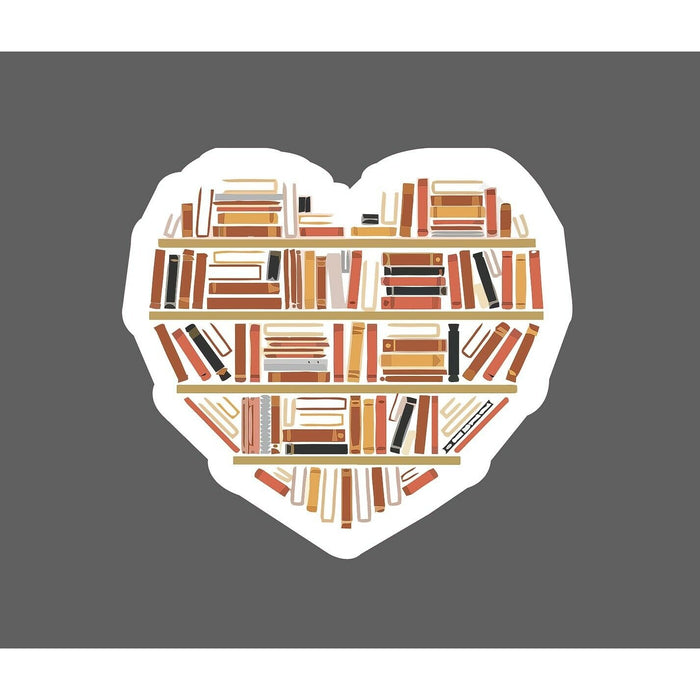 Books Heart Sticker Knowledge